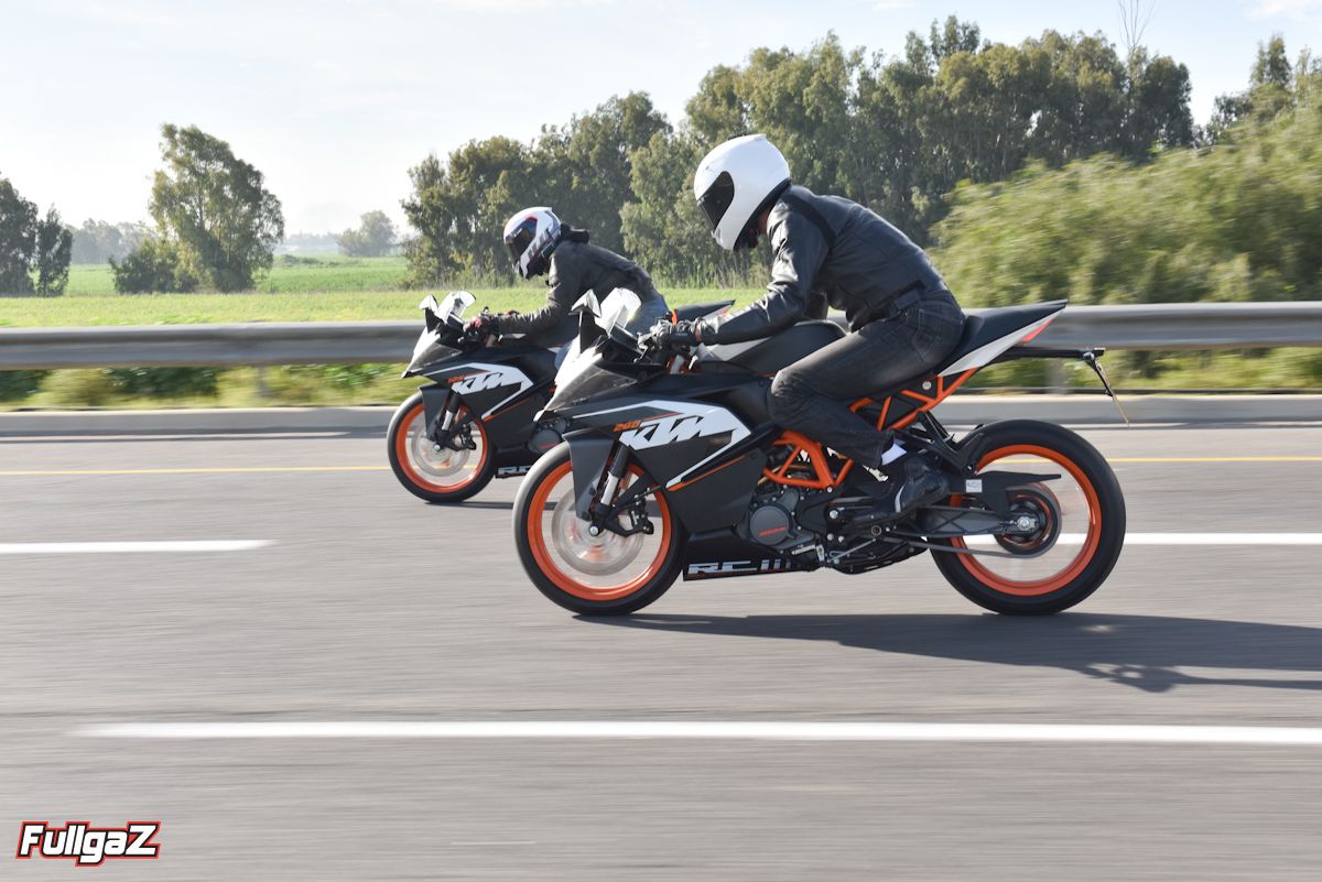 ק.ט.מ RC125 ו-RC200 במבחן דרכים