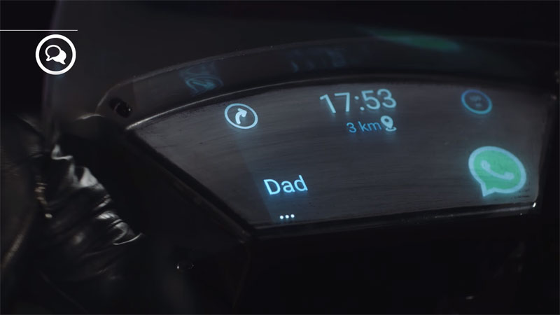 משקף חדש מחבר את הסמארטפון לאופנוע