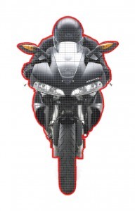 שטח פנים של אופנוע סופרספורט מודרני